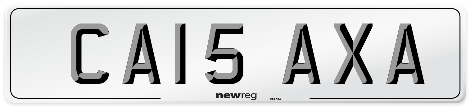 CA15 AXA Number Plate from New Reg